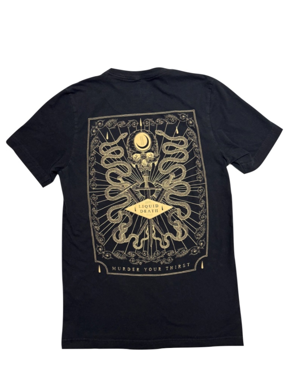 Liquid Death Oracle Black T-Shirt Size Small
